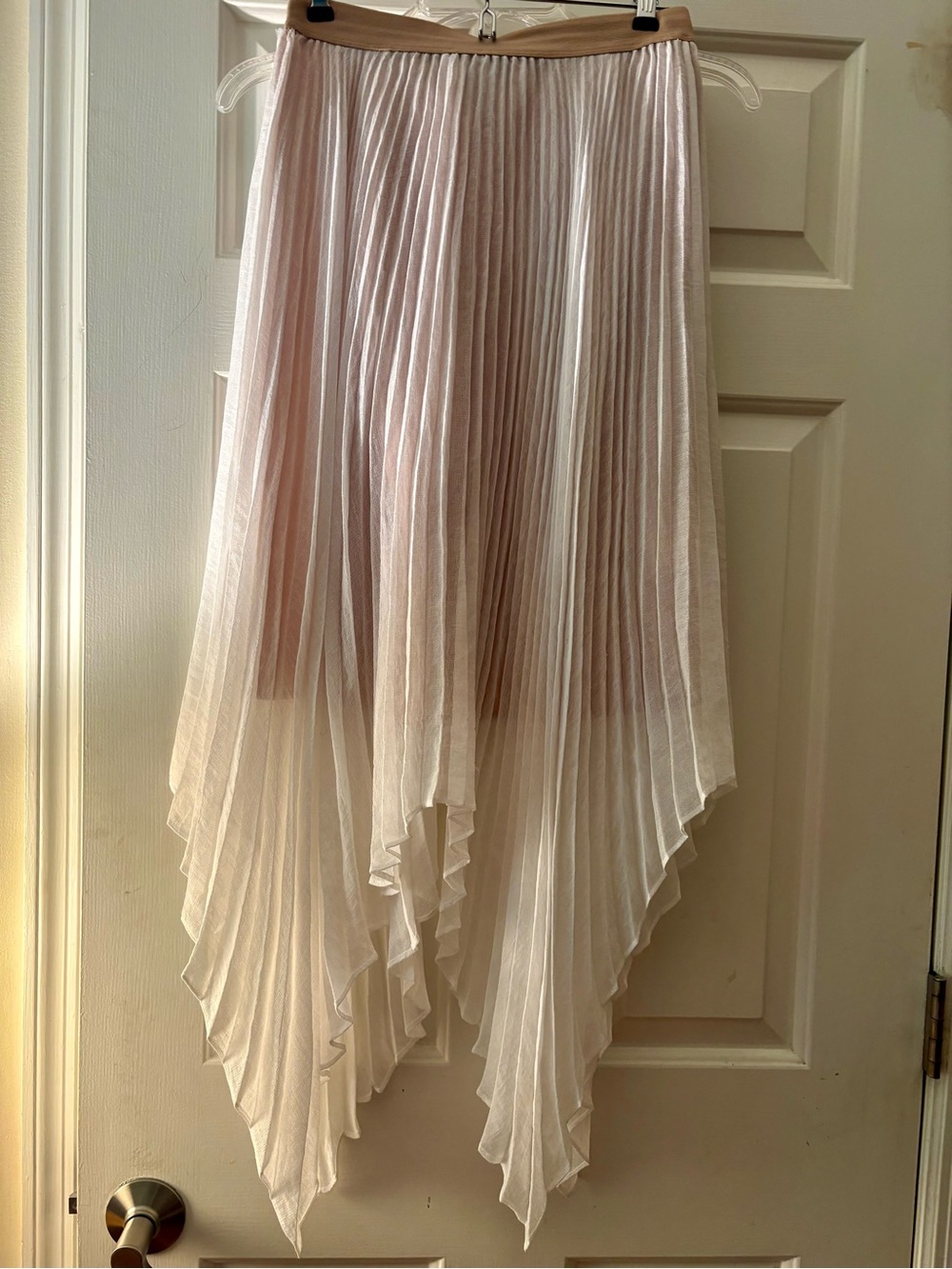 BCBG MAXAZRIA Pleated Handkerchief Midi Skirt SIZE XXS MSRP$178